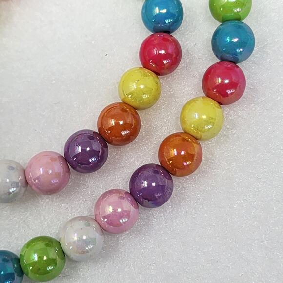 Colorful Large Bead Necklace Bracelet Set - Picture 1 of 4